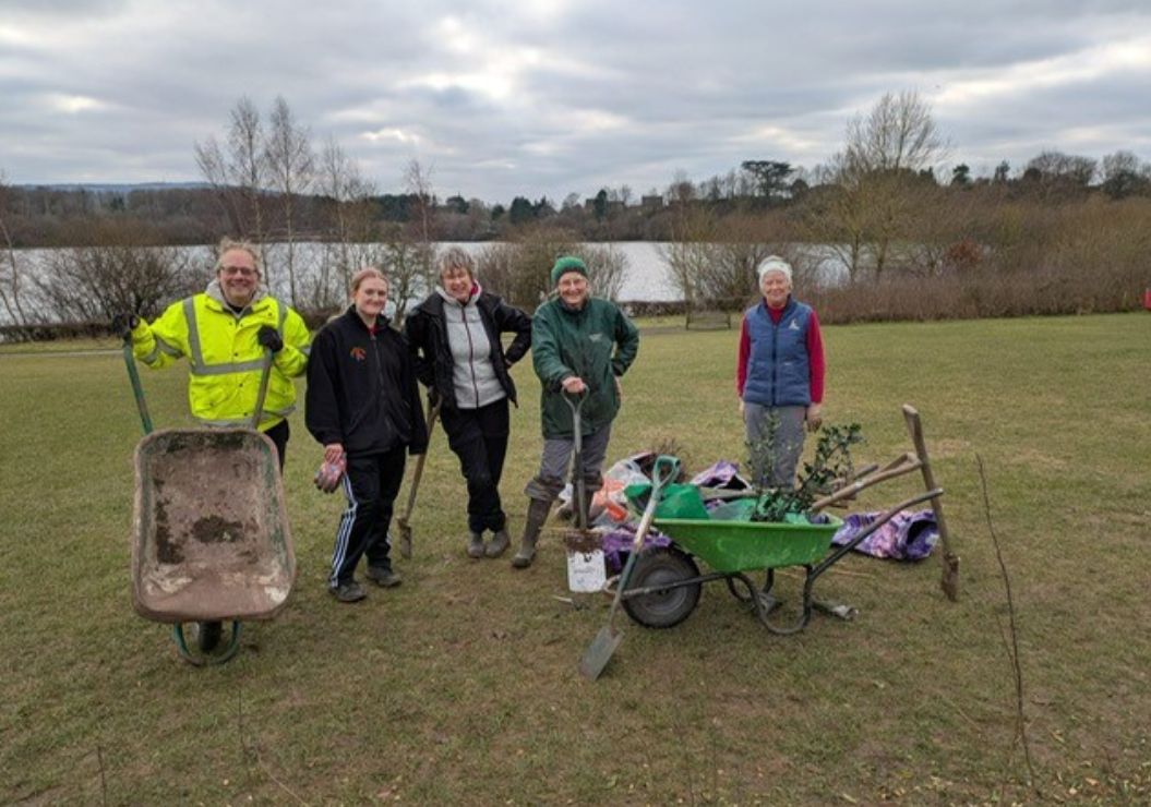 Volunteers at Astbury Mere