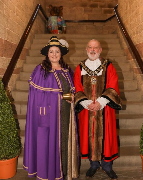 Vicky Pulman, Town Crier with Cllr Brittain