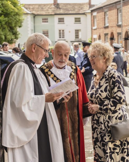 Revd Ian Enticott with the Mayor and Mayoress