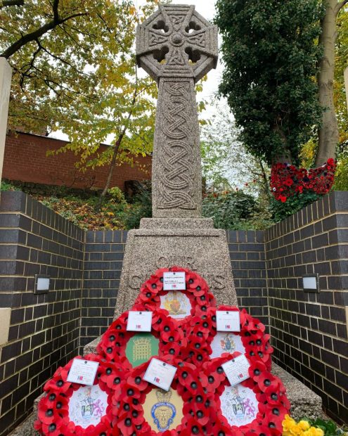 Celtic Wheel stands proudly at the centre of the Cenotaph