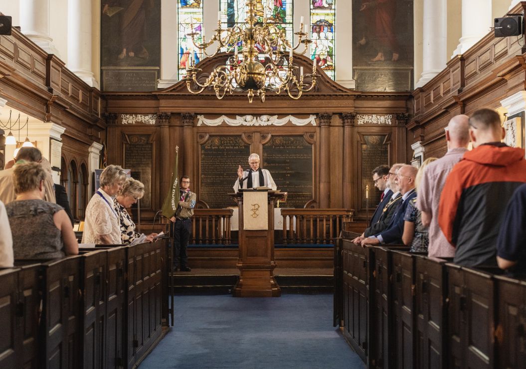 Inside St Peters Church at the Mayors Parade