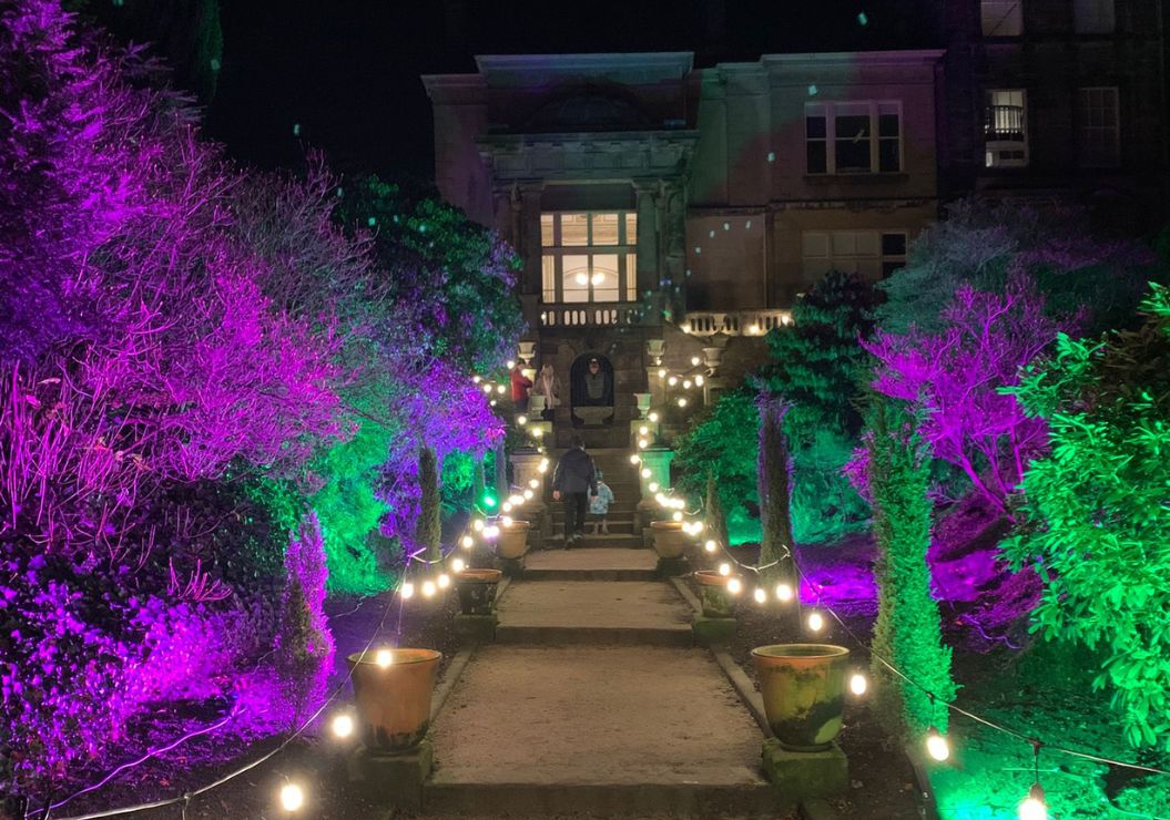 Biddulph Grange Gardens lights at night
