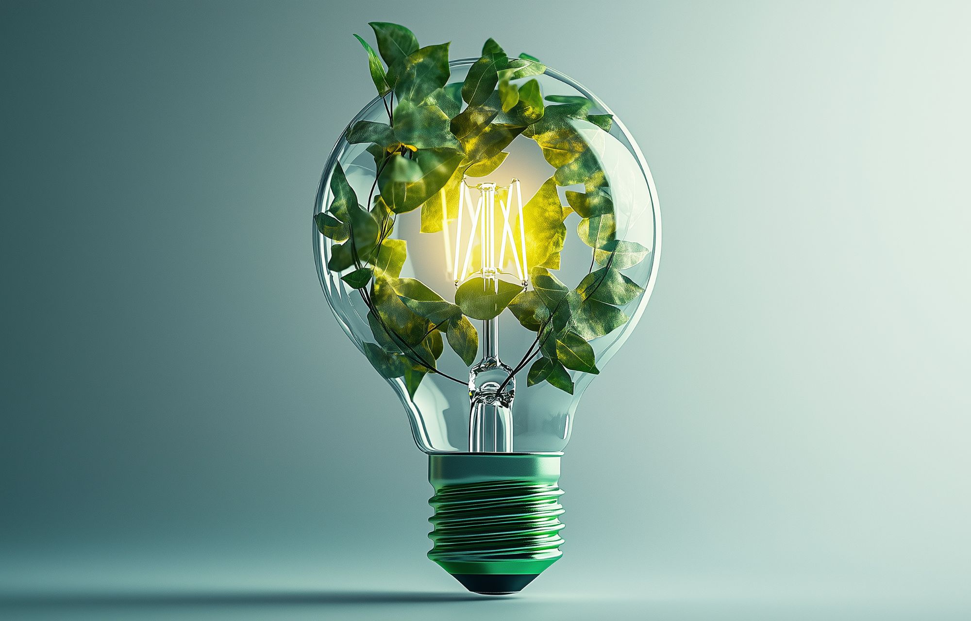 Saving energy green light bulb