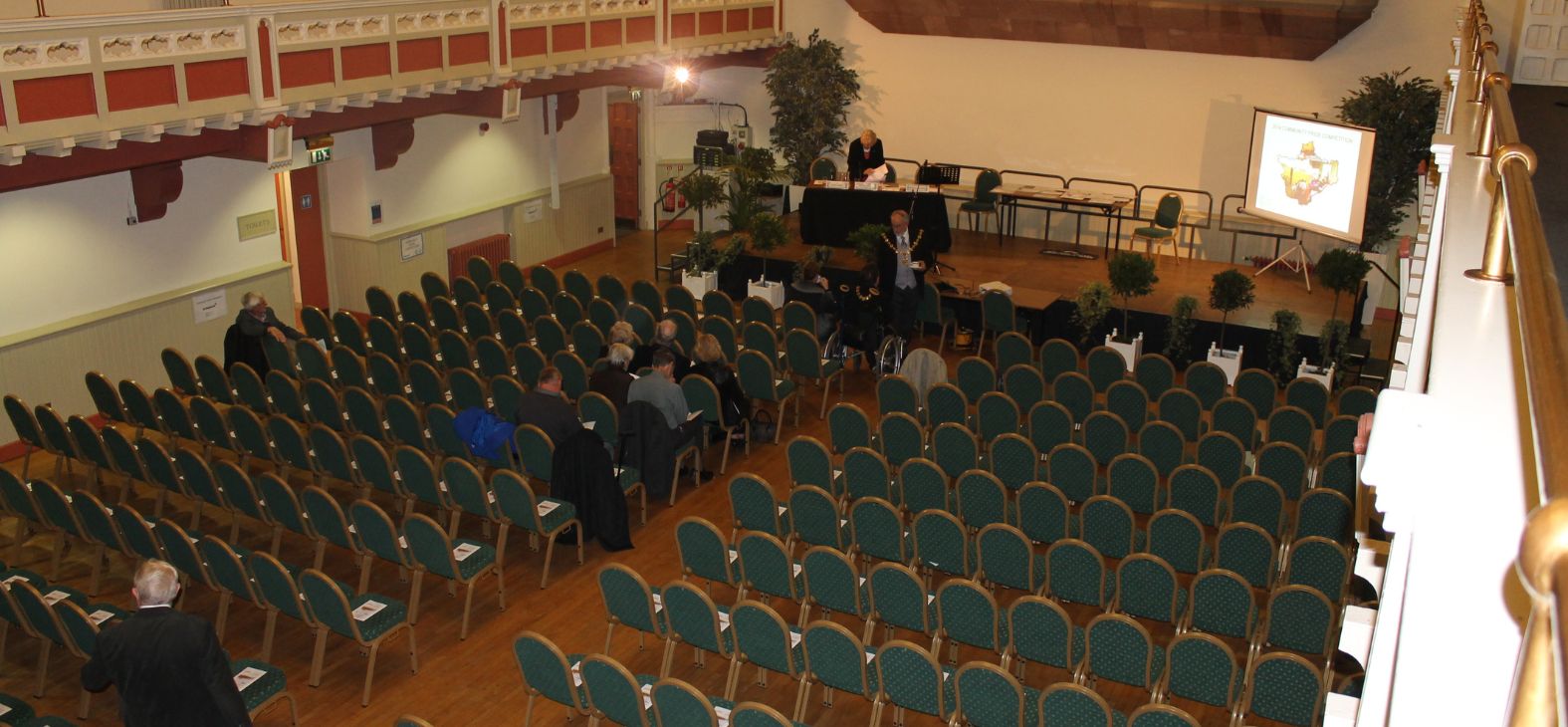 Theatre style set up grand hall